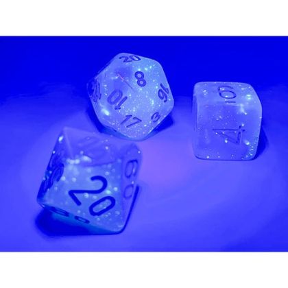 RPG DICE SET - CHESSEX - PEARL TURQUOISE - WHITE/BLUE